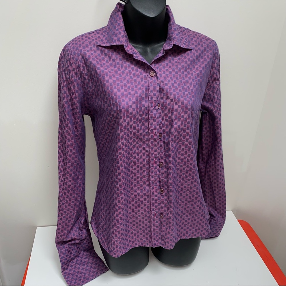 Holt Renfrew Purple "Iridescent" Button Down Shirt